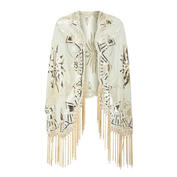 Flapper sjal paljett sjal FARGE 3 FARGE 3 Color 3