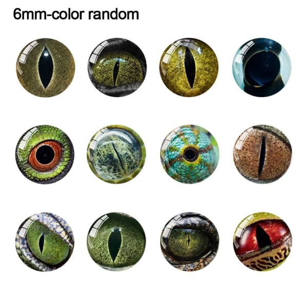 20 stk/10 par Eyes Crafts Eyes Puppet Crystal Eyes 6MM-FARVE 6mm-color random