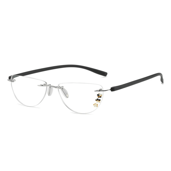 Lesebriller med anti-blått lys Firkantede briller SVART Black Strength 100