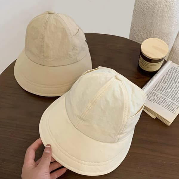 Bredskygget solhat, foldbar fiskehat, GRÅ grey