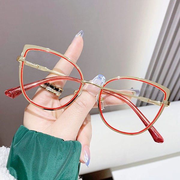 Anti-Blue Light Glasses Neliömäiset silmälasit PUNAINEN Red