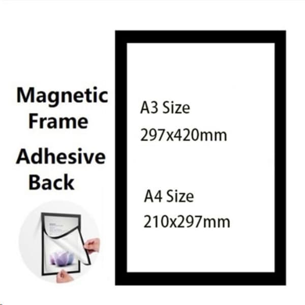Magnetisk Fotoramme Sort A4 black A4