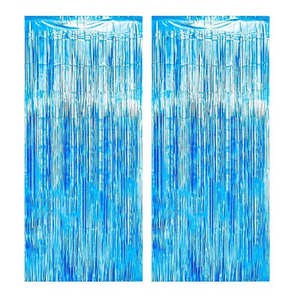 2 Stk Tinsel Gardin kvast Baggrundsdekorationer DYB SAPPIR Deep Sapphire