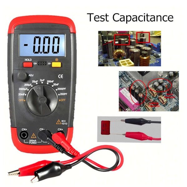 Digital Capacitance Meter Multimeter Professionell kondensator