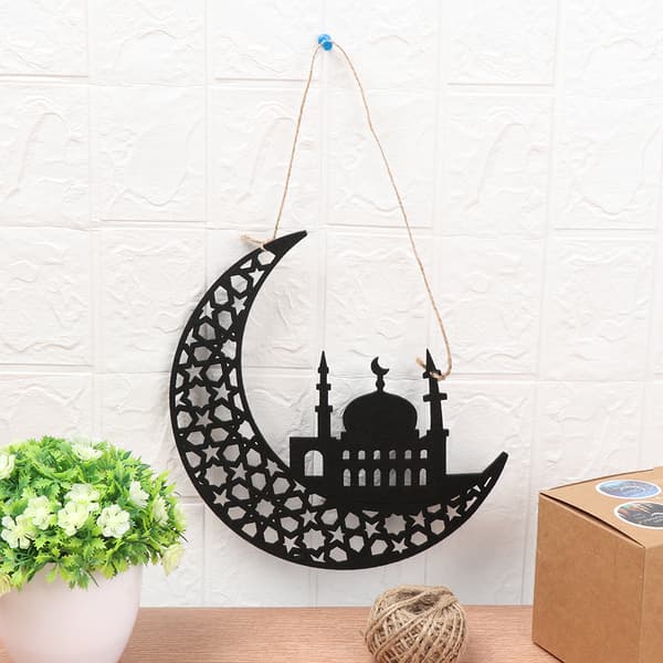 4 stk Eid Mubarak Henger Ramadan Dekor DIY Håndverk