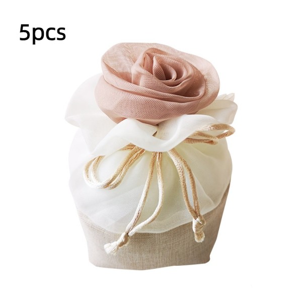 5 st Blom Presentpåse Dragsko Väskor BEIGE beige