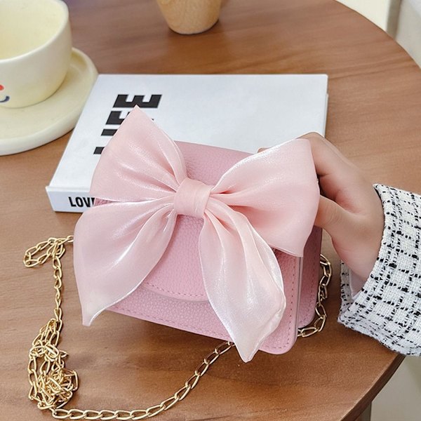 Kids Chain Olkalaukku Crossbody Bucket Laukut WHITE Flower white flower-flower