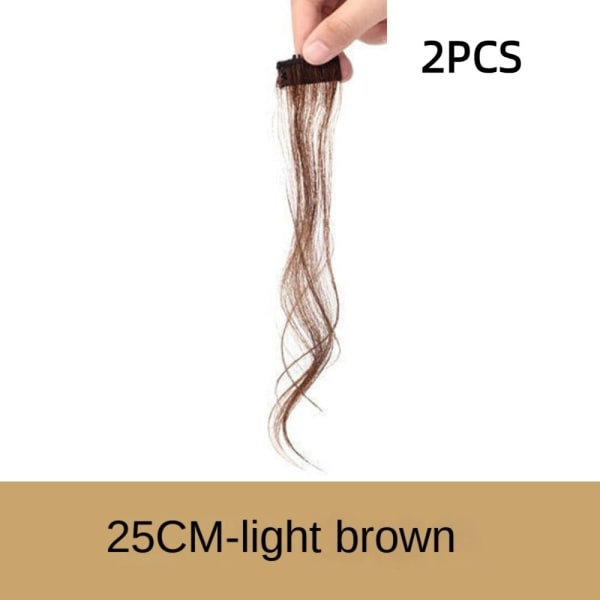 2kpl Etuotsut Hius otsatukka Clips 25CMLIGHT BROWN LIGHT 25cmLight brown