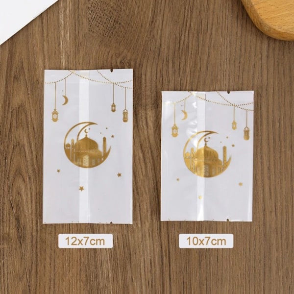 100 Stk Eid Mubarak Gaveposer Mini Nougat Pouch 7X10CM 7x10cm