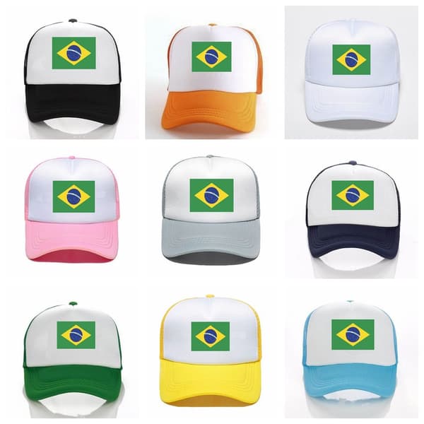 Brasilien Flag Baseball Cap Baseball Hat GRÅ grey