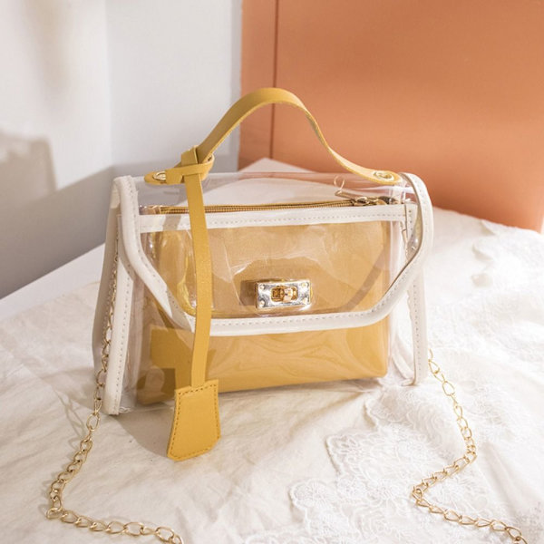 Transparent Jelly Handbag Chain Crossbody Bag 1 1 1