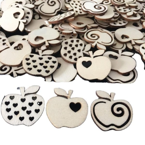 Äppelträ utskärningar Ornament oavslutade trästycken