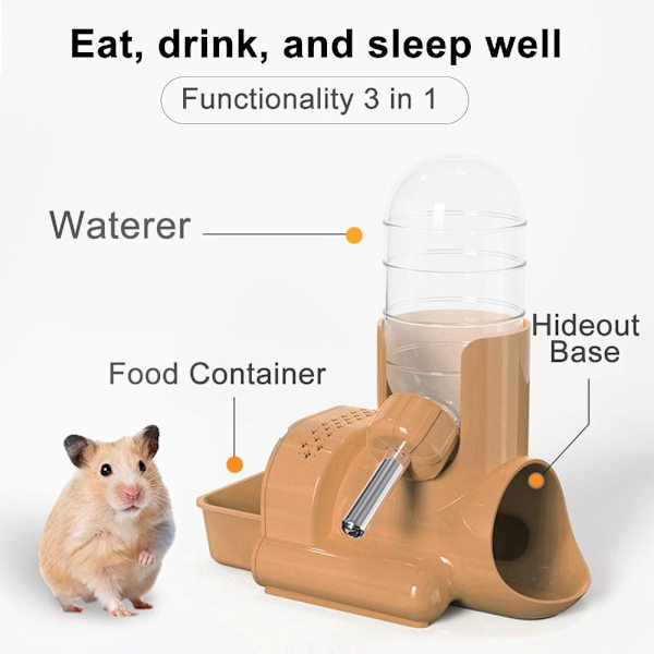 Hamster Vandflaske Hamster Flaske Dispenser Pet Auto Dispenser