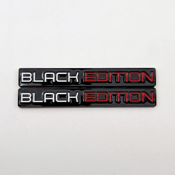 2 st Black Edition bilemblem 3D metall billogotyp märkesdekaler