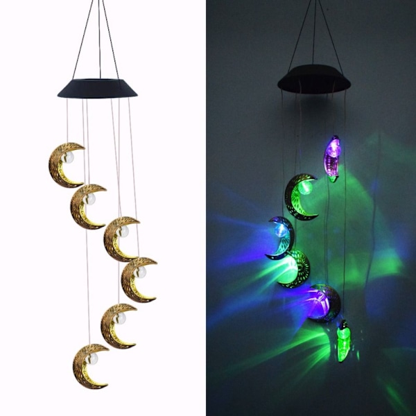 LED Vindklokker Fe-lys EID Mubarak Lampe A-MULTICOLOR A-Multicolor