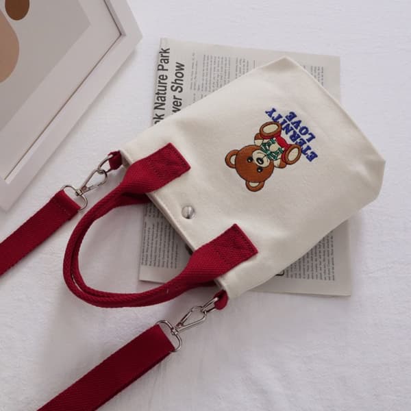 Stickad axelväska KHAKI khaki