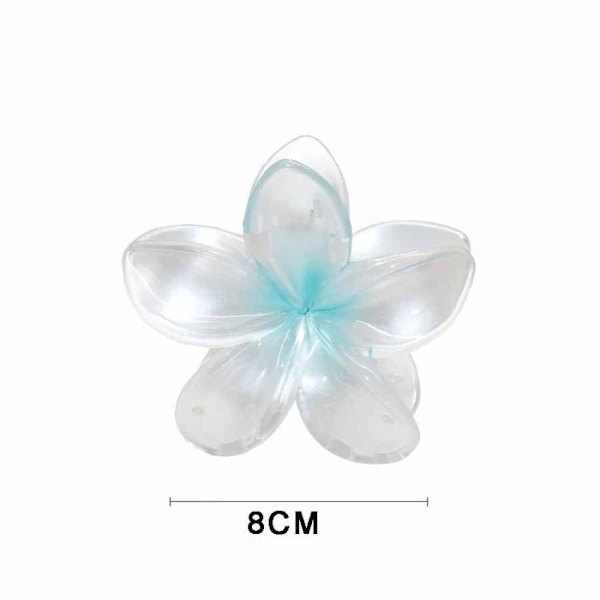 Frangipani Hårklämma Blomma Hårnål BLÅ 8CM blue 8cm