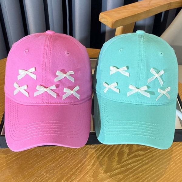 Bow Knot Baseballall Cap Dopamin Baseball Cap VIT White