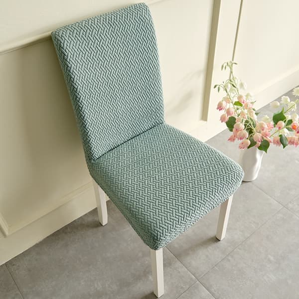 Jacquard Matstolsöverdrag Stolsitsöverdrag GRÅ grey