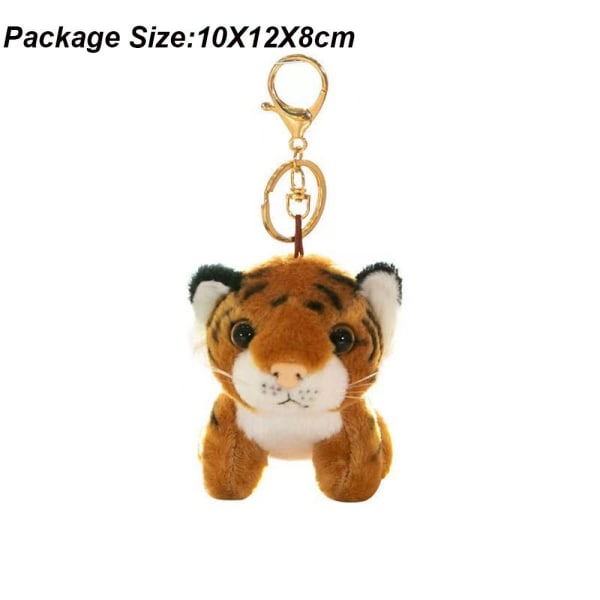 Tiger Plys Nøglering Tiger Nøgleringe GUL yellow