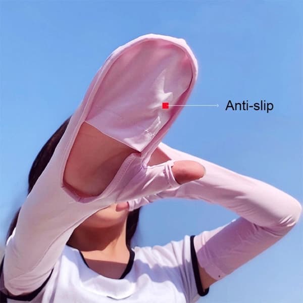 Solbeskyttelseshandsker Touch Screen Handsker SORT LANGE LANGE black long-long