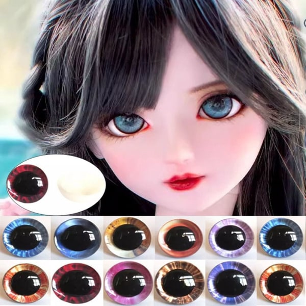 Muoviset turvasilmät Glitter Crystal Eyes 5 5 5