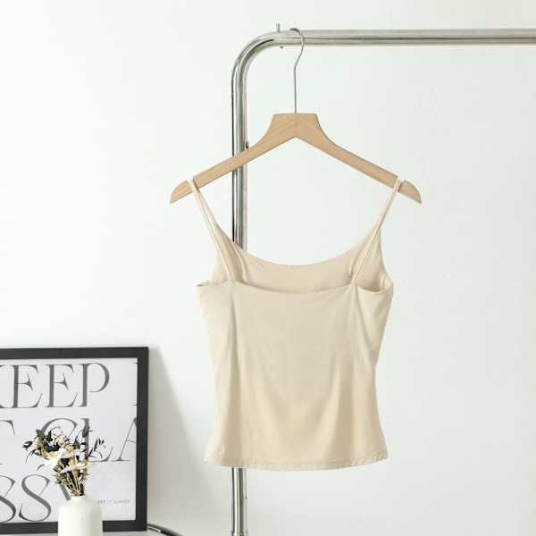 Seamless Crop Tops Ermeløse topper KHAKI M khaki M