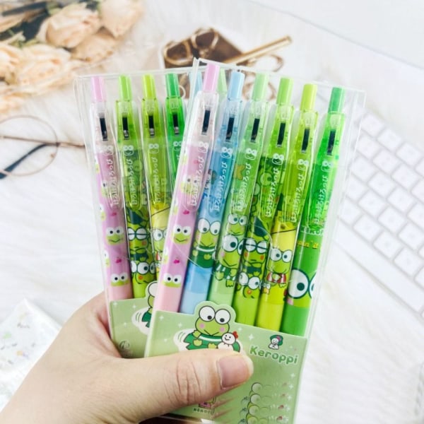 6st/ set Keroppi Gel Pens Kulspetspenna Bläckpenna