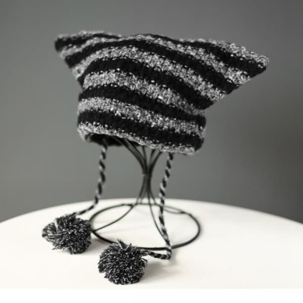 Japansk Beanie Lue Ins Little Devil GRÅ grey