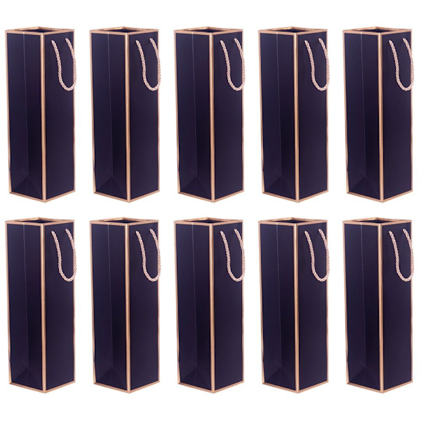 10 Stk Vingaveposer Vinflaskeposer SORT Black