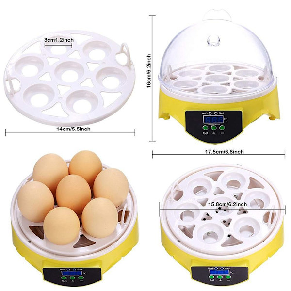 7 Egg Incubator Hatch Machine Brooder UK Plug