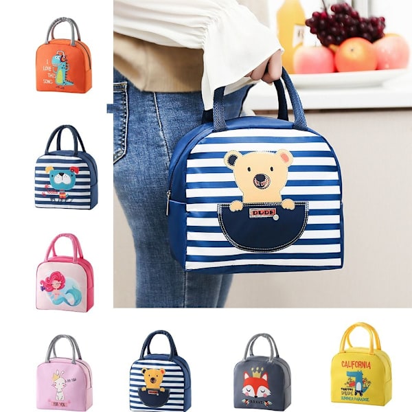 Isolert matpose Cartoon Cooler Bag 3 3 3
