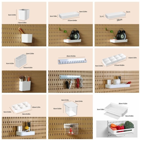Pegboard förvaringslådor Hål Board case 9 9 9