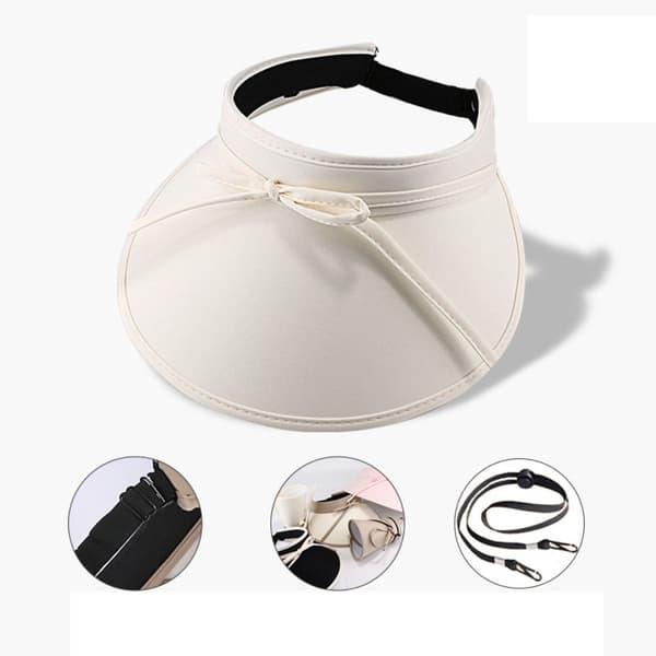Solhat med åben top, HVID white