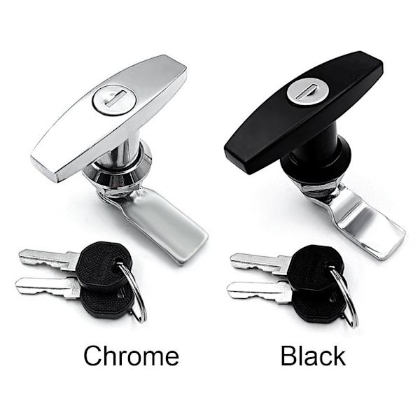 Låsebeslag for tilhenger med T-håndtak KROM Chrome