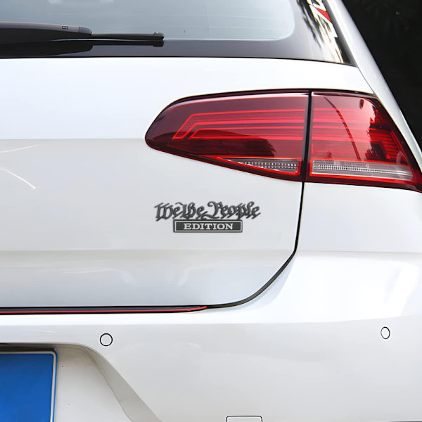 2 kpl We The People Edition -tunnuksia 3D-metallilogomerkkitarrat