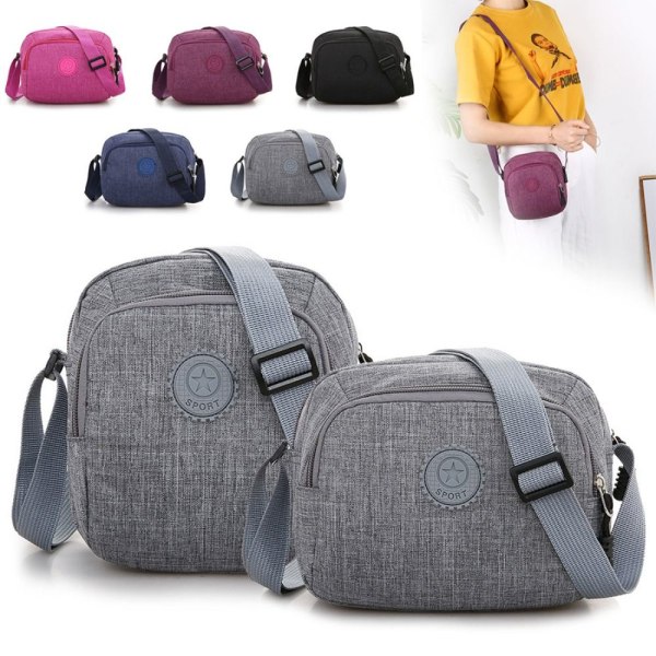 Crossbody-väska Axelväska GRÅ 1 1 grey 1-1