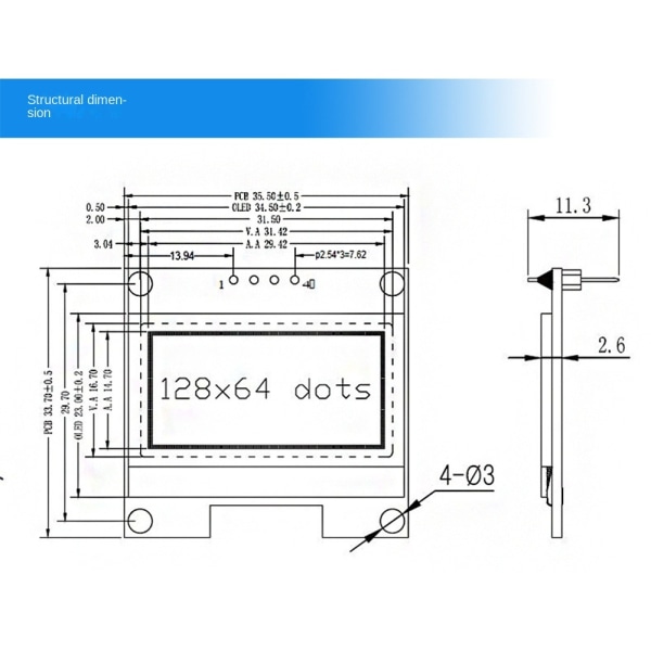 OLED-skärmskärm OLED-skärmkort OLED LCD-skärmmodul
