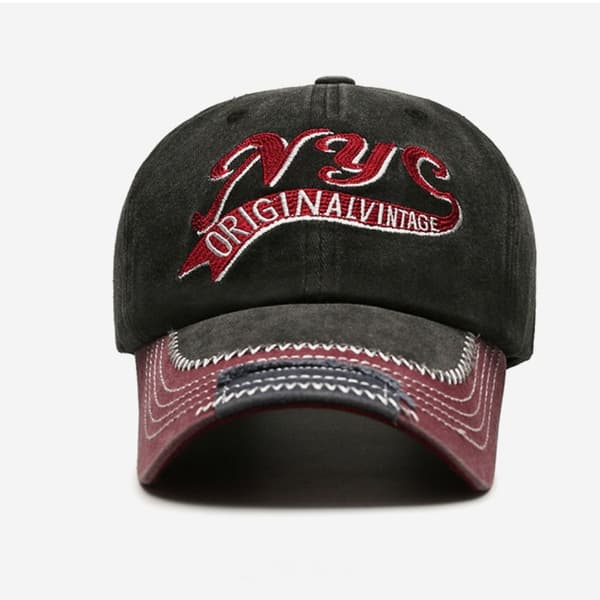 NYS Broderi Baseballkepsar Slitna Bleka Hattar GRÅ grey