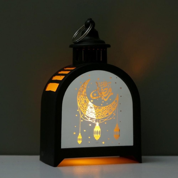 Muslim Ramadan LED Wind Lantern Festival EID Mubarak Light gold