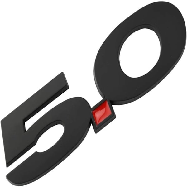 2 stk. 5.0 Nummer Emblem 3D Metal Logo Leafboard Side Bil Badge