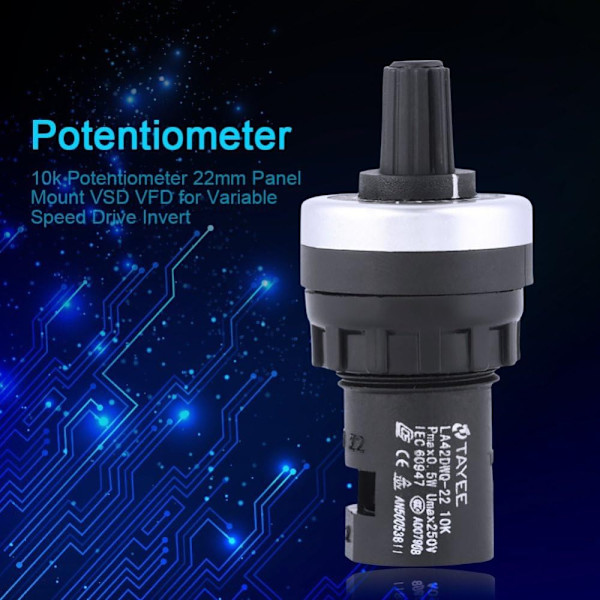 Potentiometer 10K panelmontering