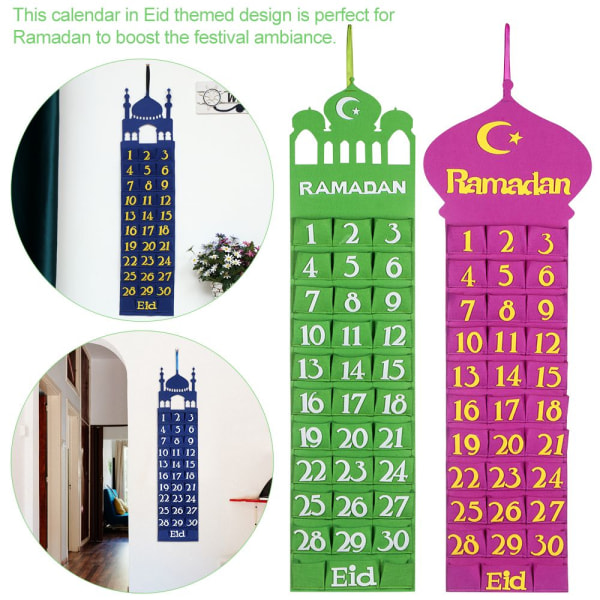 Eid Mubarak Filt Kalender SORT SORT