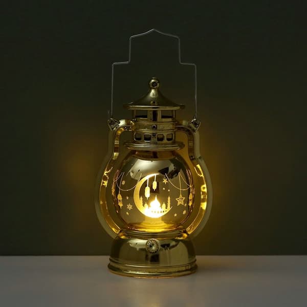 Eid Mubarak-pynt med LED-lykt for Ramadan 2023