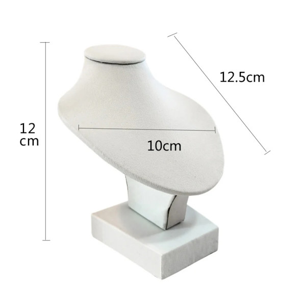 Displayställ Halsmodell Stativ VIT PU VIT PU White PU
