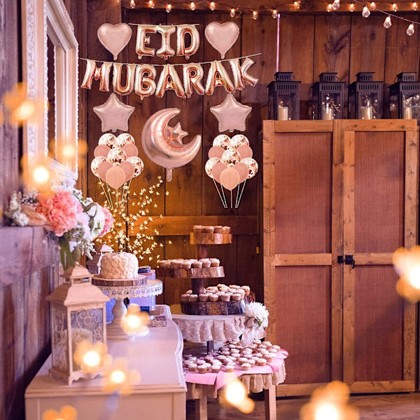 Bokstavballong EID MUBARAK Ballonger TYPE B TYPE B