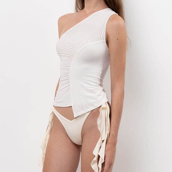 Croptop Bralette Vest til Kvinder SORT M Black M