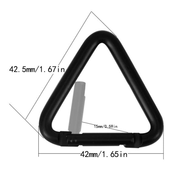 10 st Klippknappar Nyckelring Legering Karabinerhakar Black