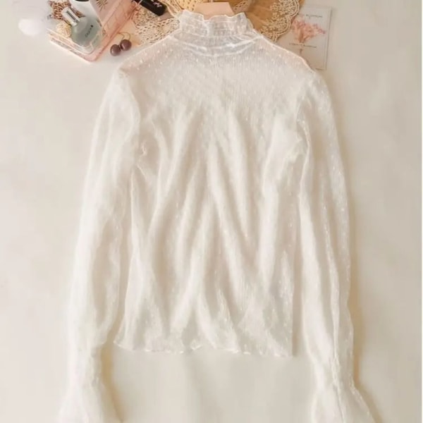 T-shirt toppe See Through Bluse HVID L White L