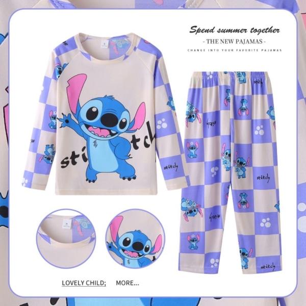 Stitch Lasten Pyjamat pojille ja tytöille Söpö casual 14